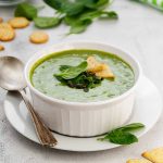 Creamy Vegan Broccoli, Basil And Pea Soup